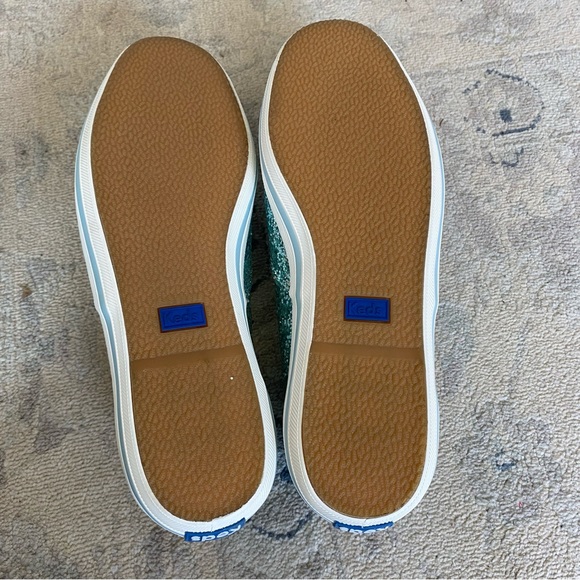 Kate Spade Keds Blue Glitter Size 7.5 Ribbon Laces - Picture 7 of 8